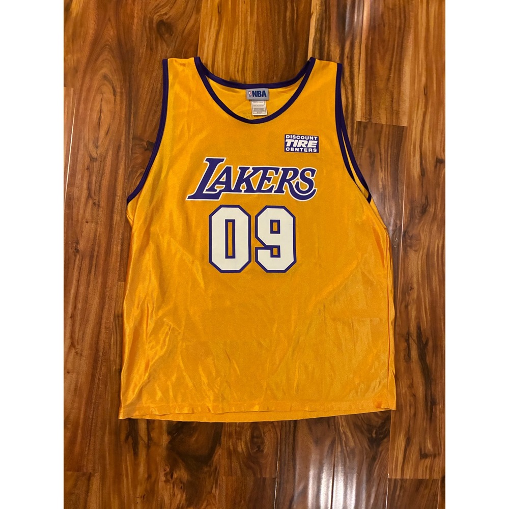 NBA Los Angeles Lakers 2008-2009 Season Jersey Gold Mesh XL 09 Discount Tire